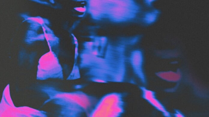 A blurred rendering of Nina Simone singing.