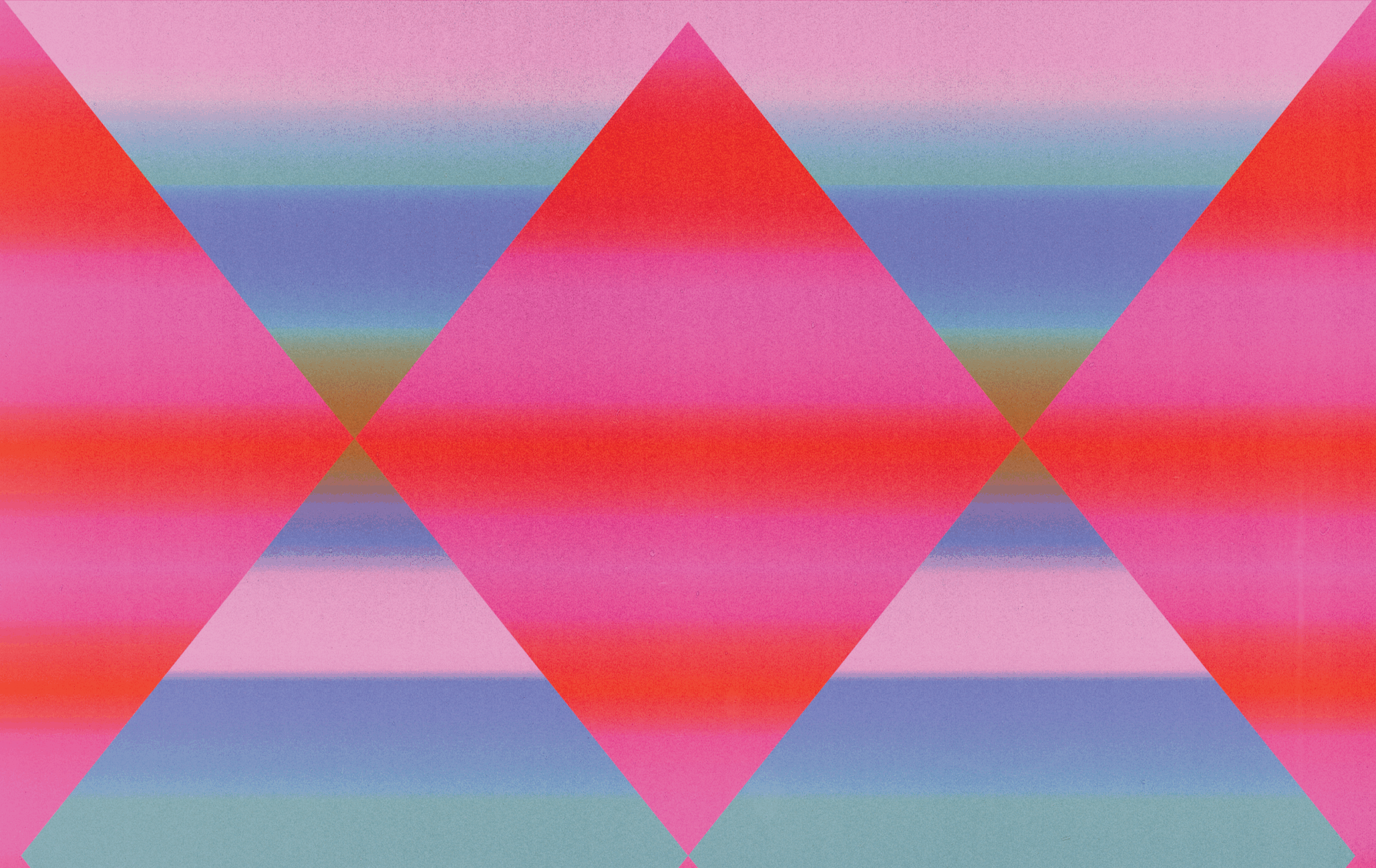 Rows of colorful diamonds across the page. Half of them are pink and red stripes, while the other half have more rainbow colors.