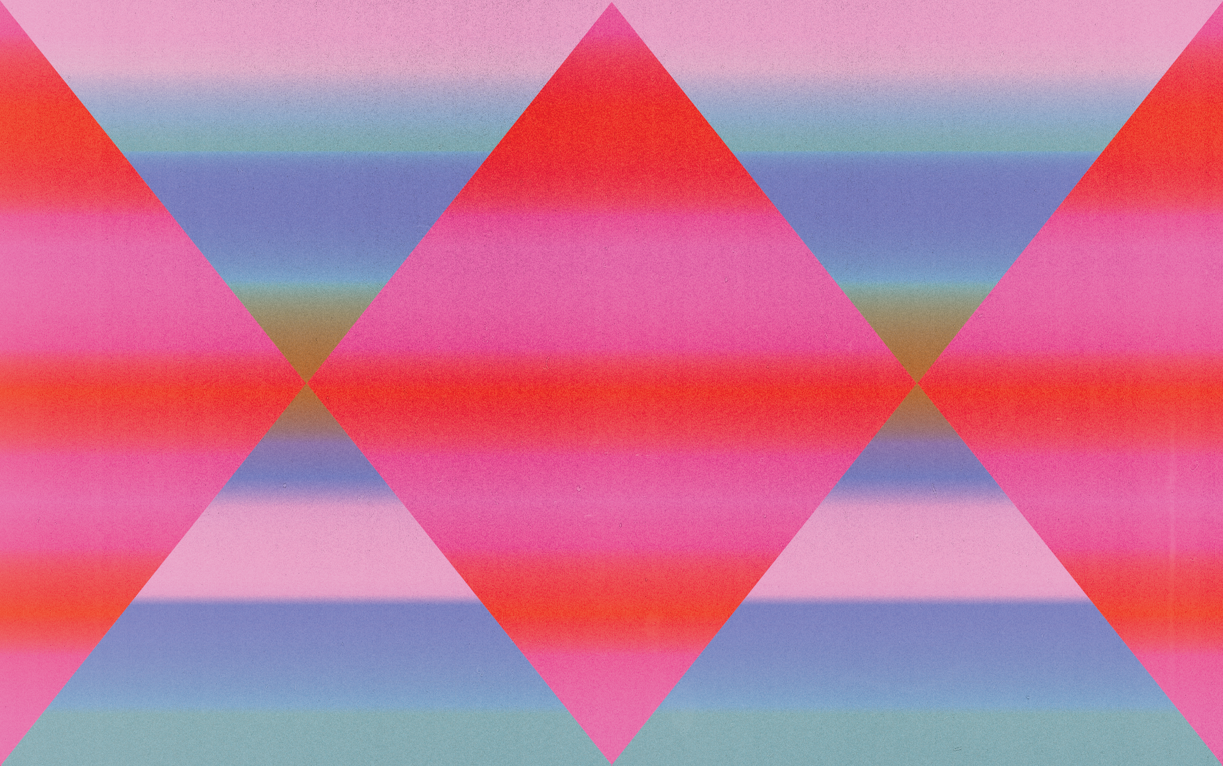 Rows of colorful diamonds across the page. Half of them are pink and red stripes, while the other half have more rainbow colors.