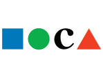MOCA logo shows each letter in a different color with the M O and A as shapes (square, circle, and triangle) and the C in a stylized black font.