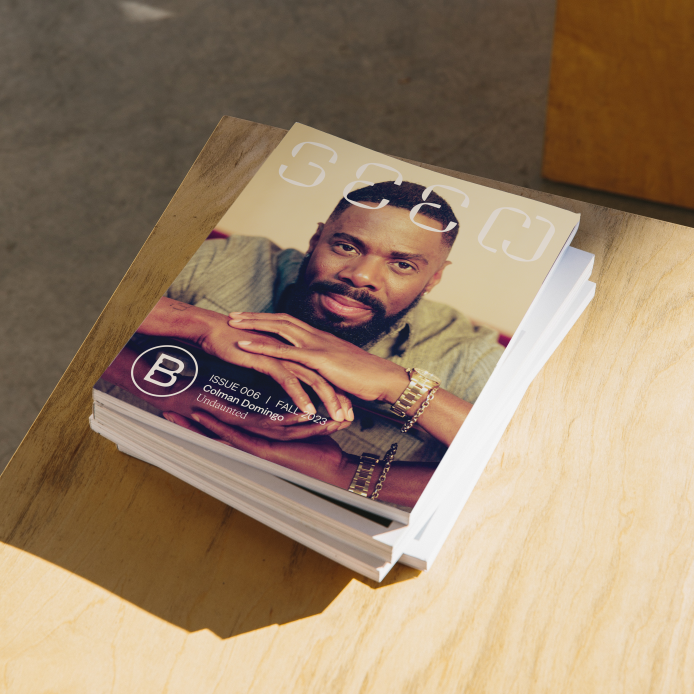 A photo of a stack of magazines with Seen Issue 006 visible at the top, featuring a photo of Colman Domingo on the cover.
